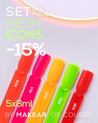 Zestaw Summer Icons Lakiery hybrydowe 5x 8ml