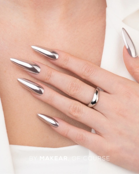 Pyłek w Płynie Chrome Silver MAKEAR BC01 5 ml